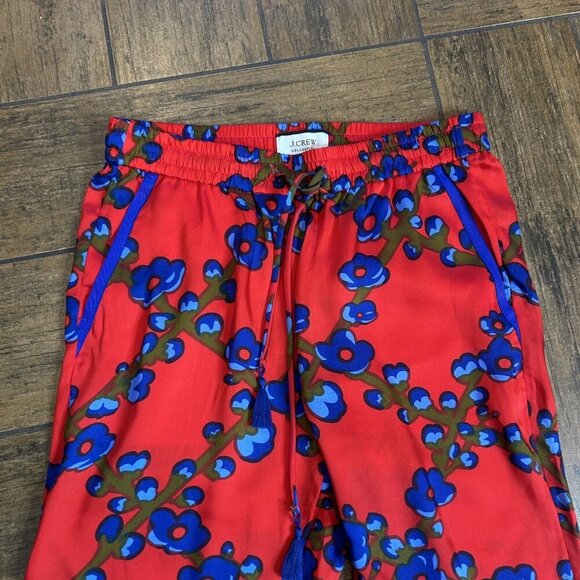J. Crew Collection Lattice Floral Drapey Pull On Pants Size 2 - Picture 9 of 10